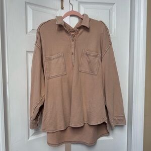 Blush Button Up/Tunic with Pockets